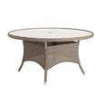 Hazelmere Square Dining Table - 6 Seater - 60cm - Garden - Grey Weave