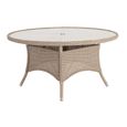 Hazelmere Round Dining Table - 4 Seater - 60cm - Garden - Natural Weave
