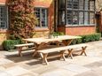 Plank Dining Table - 10 Seater - 240cm - Garden - Teak