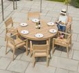 Roble Round Garden Dining Table - 6 Seater - 160cm