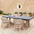 Burcot Outdoor Dining Table Large Slate Grey
