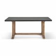 Burcot Outdoor Dining Table Small Slate Grey