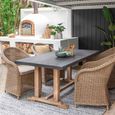 Burcot Outdoor Dining Table Small Slate Grey