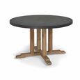 Burcot Outdoor Round Dining Table Medium Slate Grey
