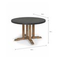 Burcot Outdoor Round Dining Table Medium Slate Grey
