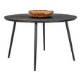 Clearance - Atlanta Black Wood 4 Seater Round Garden Dining Table - FSS16337