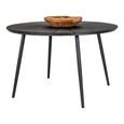 Clearance - Atlanta Black Wood 4 Seater Round Garden Dining Table - FSS16337