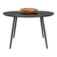 Clearance - Atlanta Black Wood 4 Seater Round Garden Dining Table - FSS16337