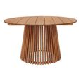 Lorca Garden Dining Table - 4 Seater - Round - Slatted Base - Teak Wood - 120cm