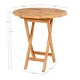 Oviedo Bar Table - Round - Teak Wood