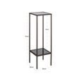 Weston Column - Square - Gold - Glass and Metal