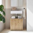 Austin Ribbed Oak Under Sink Cabinet - 2 Drawer