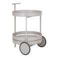 Beja Bar Trolley - Round - Grey - Metal