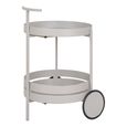 Beja Bar Trolley - Round - Grey - Metal