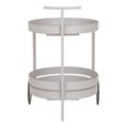 Beja Bar Trolley - Round - Grey - Metal