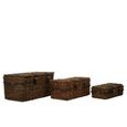 Argento Storage Basket - Set of 3 - Brown Rattan