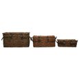 Argento Storage Basket - Set of 3 - Brown Rattan
