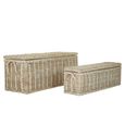 Argento Storage Basket - Set of 2 - Whitewash Rattan