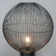 Black Cage Floor Lamp - with Wooden Legs