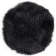 Round Seat Cushion - Lambskin - Black
