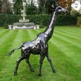 Black Metal Giraffe Statue
