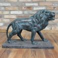 Pair of Lions - Black Resin - Set of 2