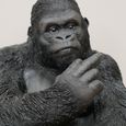 Gorilla Statue - Black Resin - Up Yours - Set of 2