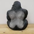 Gorilla Statue - Black Resin - Up Yours - Set of 2