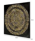 Wall Art - Black and Gold Spiral Abstract - Canvas Square - Set of 2