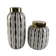 Ginger Jar - Black and White Ceramic