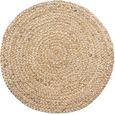 Bombay Jute Braided Round Placemat - Set of 4 - Natural