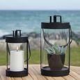 Bondi Lantern - Black Steel - Set of 2