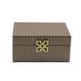 Jewellery Box - Bronze Faux Leather - Set of 2