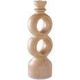 Candle Holder - Medium - Brown Ceramic