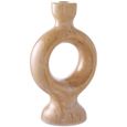 Candle Holder - Small - Brown Ceramic