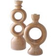 Candle Holder - Small - Brown Ceramic