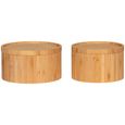 Chefalu Round Storage Box - Set of 2 - Bamboo - Natural