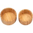 Chefalu Round Storage Box - Set of 2 - Bamboo - Natural