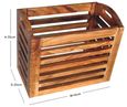Cube Solid Sheesham Wood Basket