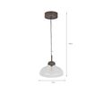 Fovant Fluted Glass Pendant Light Antique Bronze