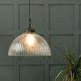 Fovant Glass Pendant Light Large Antique Bronze