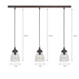 Fovant Glass Triple Pendant Light Antique Bronze