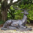 Garden Stag Ornament - Laying