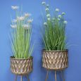 Gold Artificial Flower Planter Stand - Set of 2
