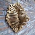 Gold Resin Lion Head Wall Art