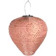 Greatham LED Lantern - Pink - Metal