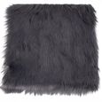 Seat Cushion - Faux Lambskin - Grey