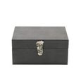 Jewellery Box - Grey Faux Leather - Set of 2