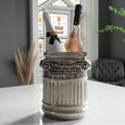 Grey Metal Ice Bucket/Planter - Set of 2