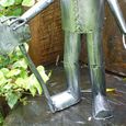 Medium Tin Man Statue - Set of 2 - Grey Metal